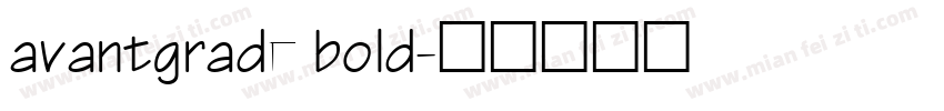 avantgrade bold字体转换